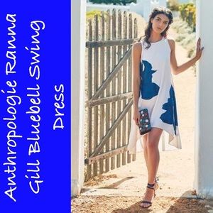 Anthropologie Ranna Gill Bluebell Swing Dress